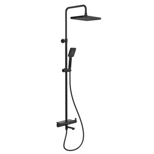 Душевая система KONSENSA Теано с термостатом 3 режима цвет черный матовый