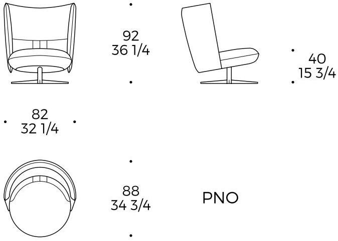 Liu Jo Living Collection Кресло с обивкой из ткани с 4 спицами Urban fan Ibk - Вид №8