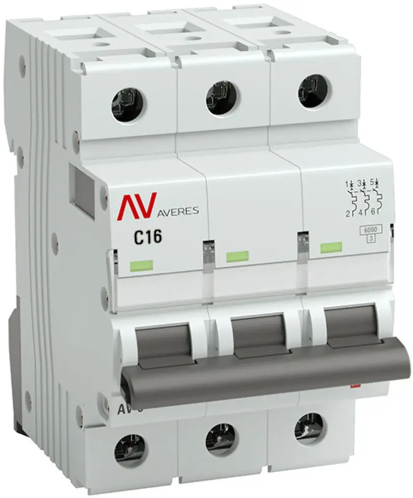 Автоматический выключатель EKF AV-6 3P для защиты электросети 84579886