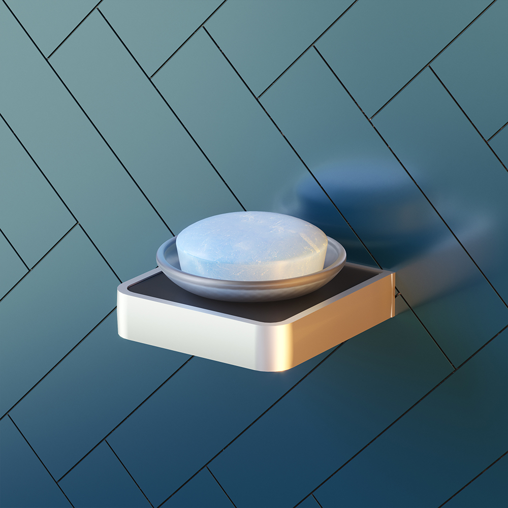 DA7734200 Стеклянная мыльница с настенным держателем Damixa Jupiter - Вид №2