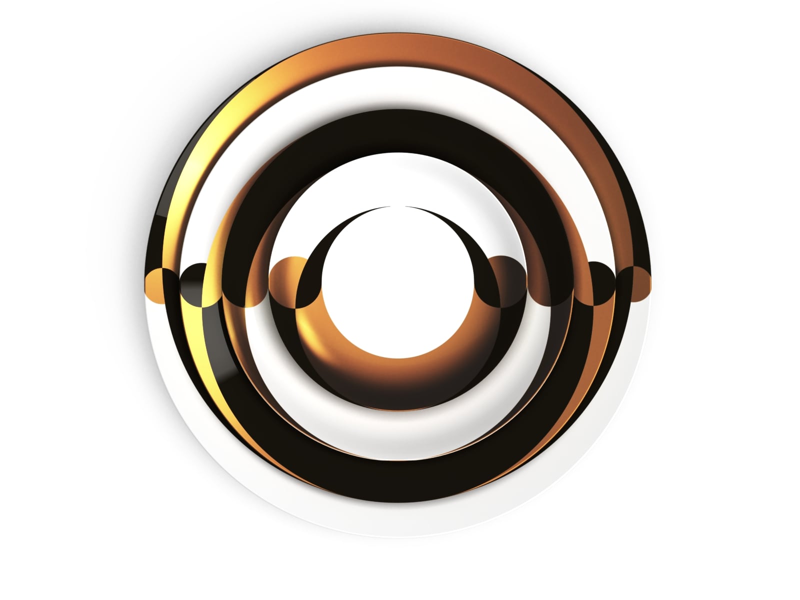 Фарфоровая сервировочная тарелка Non Sans Raison Vortex Gold ARCH-00008102 - Вид №2