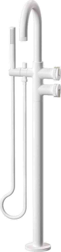 E-11554-R1WT-L1PC-WT Смеситель напольный отдельностоящий (внешняя часть) GRAFF MOD+