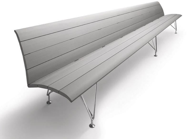 MASCAGNI Скамья из алюминия со спинкой Airport sun-id-1514509 - Вид №5