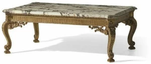 OAK Прямоугольный лакированный журнальный столик с мраморной столешницей Galleria