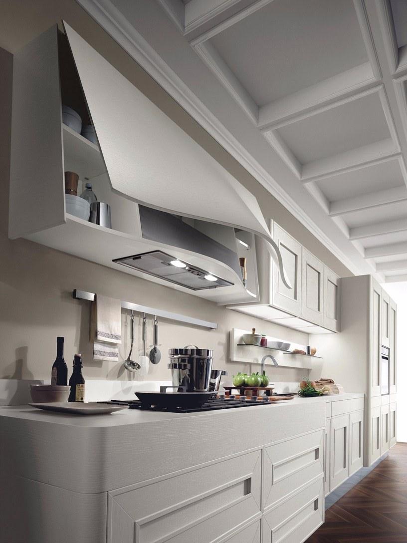 Composit Линейная кухня из лакированного дерева без ручек Melograno sun-id-1391081 - Вид №2