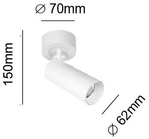 Terzo Light Точечный светильник из алюминия Reeds V418410  - Вид №2