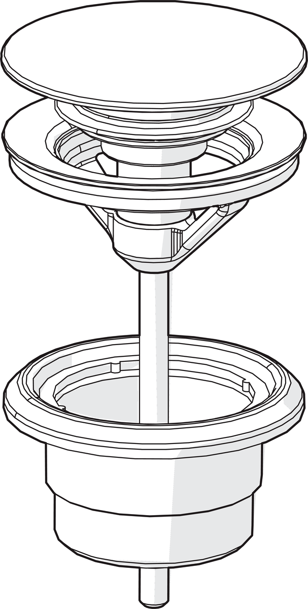 Oras 200061-33 Донный клапан 200061-33  матовый черный  - Вид №2