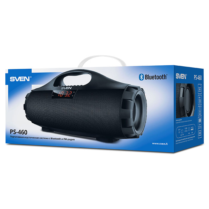 SV-015237 Ас ps-460, черный (18 вт, bluetooth, fm, usb, microsd, led-дисплей, 1800ма*ч) Sven Santreyd  - Вид №5
