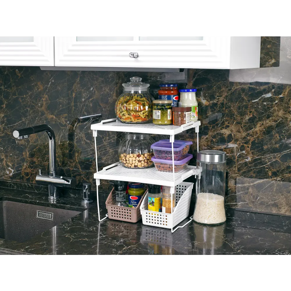 Подставка Лофт на металлических ножках цвет белый Santreyd STLM-2094905 - Вид №2