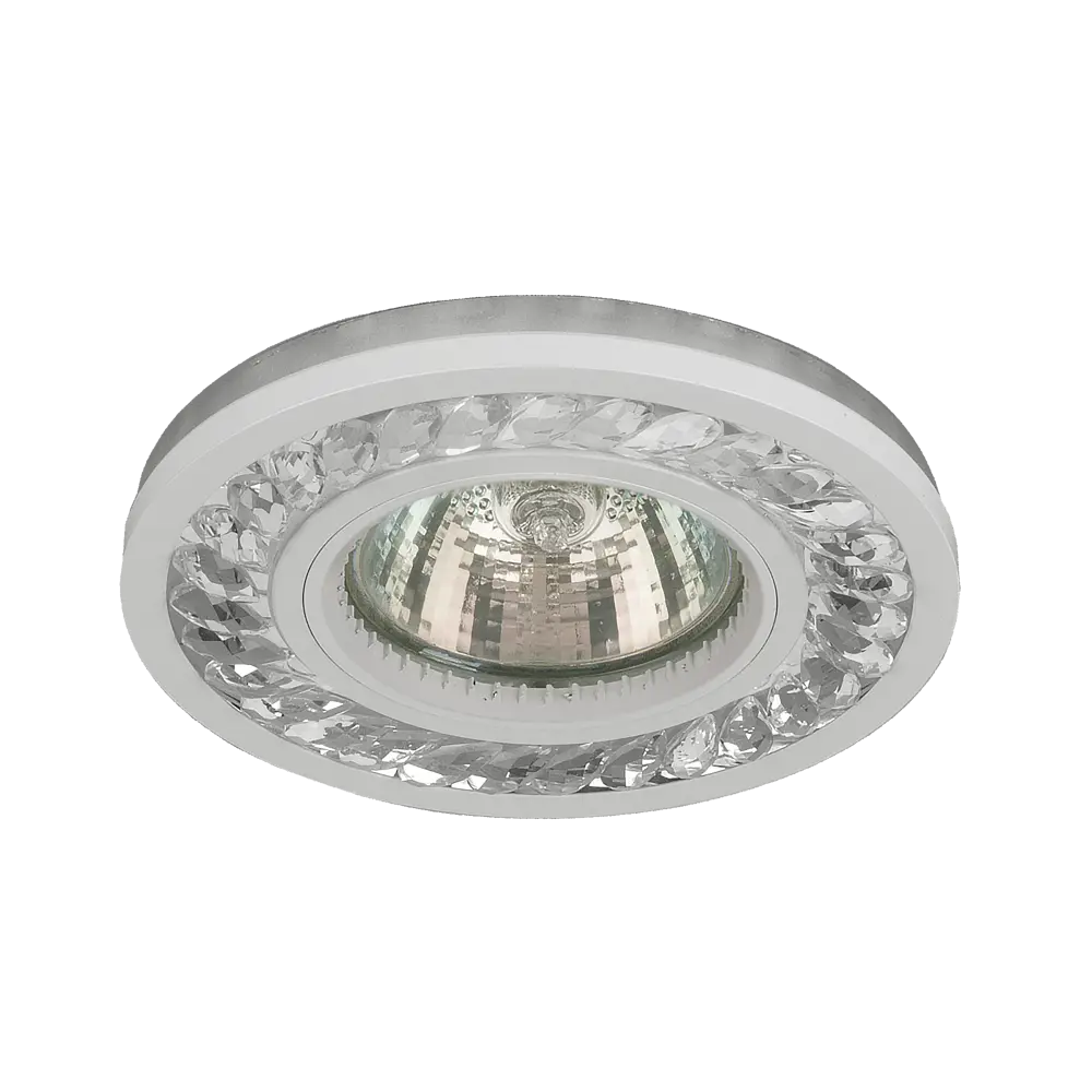Светильник точечный встраиваемый Elektrostandard 8355, MR16 с LED-подсветкой под отверстие 65 мм, 2 м², цвет прозрачный 82643076 STLM-2177301  - Вид №1