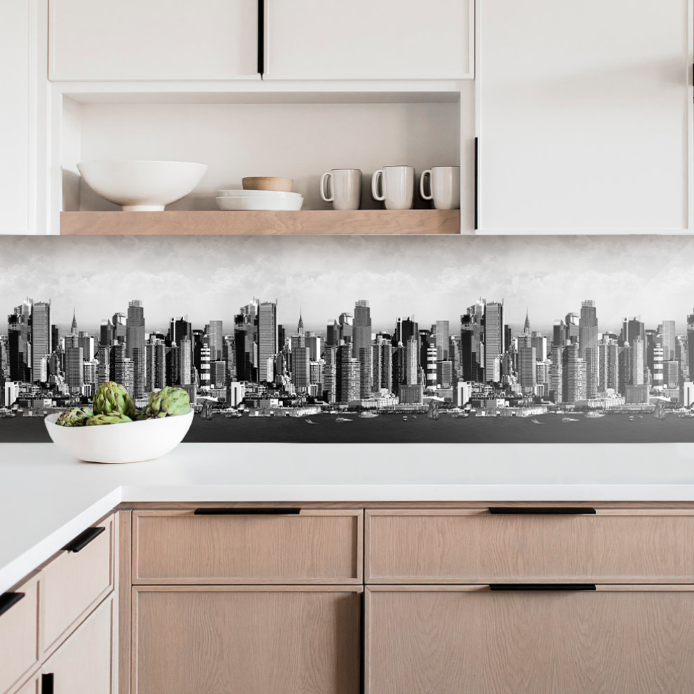 Кухонный фартук АБС Stella Light Мегаполис 600*3000*0,75мм STSR-983 - Вид №1