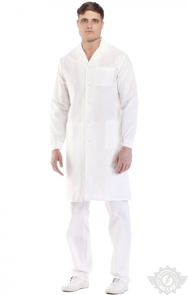 61728 Халат мужской белый  Медицинская одежда  размер 60-62/170-176 Спецодежда  - Вид №10
