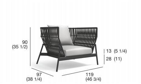 RODA Садовое кресло из алюминия и полиэстера Piper sun-id-1477161 - Вид №3