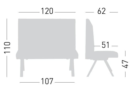 Скамейка из ткани GABER SOCIAL-IZE ARCH-00092180 - Вид №9