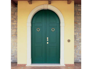 Арочная бронированная входная дверь для экстерьера