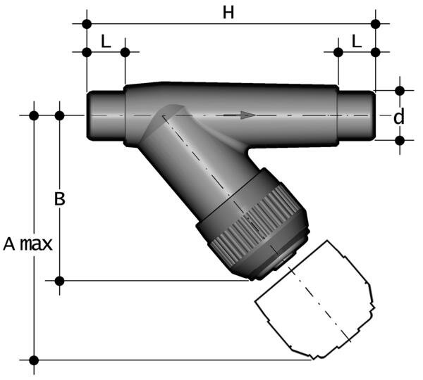 SANIT 352822517 Сито, PVC-U, цапф  - Вид №1
