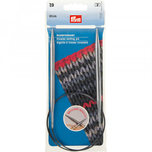 212192 Спицы PRYM круговые латунь d 7.0 мм 60 см серебристые PRYM