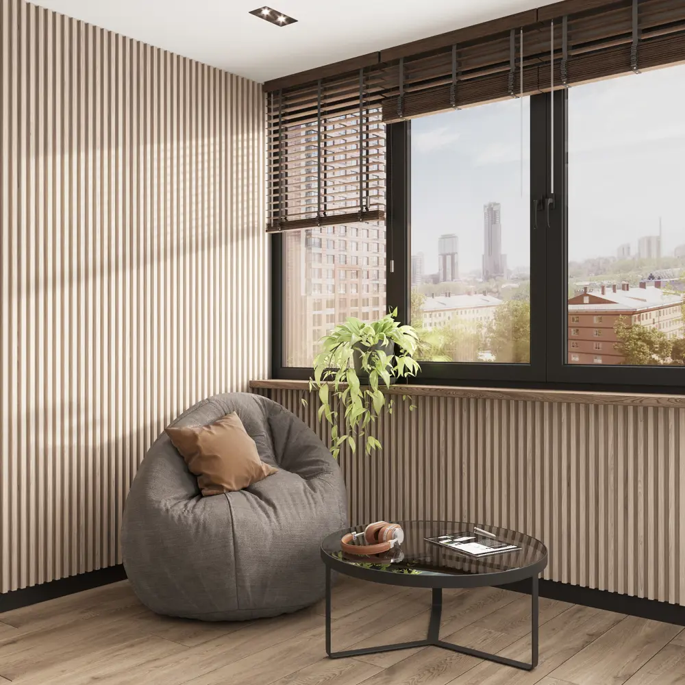 DEKOR PANEL Панель ПВХ Рейка дуб натуральный для стен и потолков 85486270 STLM-0063127 - Вид №5