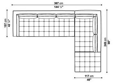 Maxalto Модульный угловой диван из ткани Lucrezia sun-id-1346409 - Вид №7