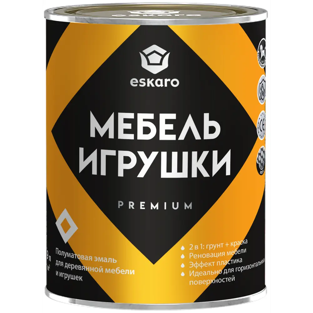 Моющаяся краска Eskaro Toys & Furniture для мебели и игрушек, 0.9 л 89385176 Santreyd STLM-1542706