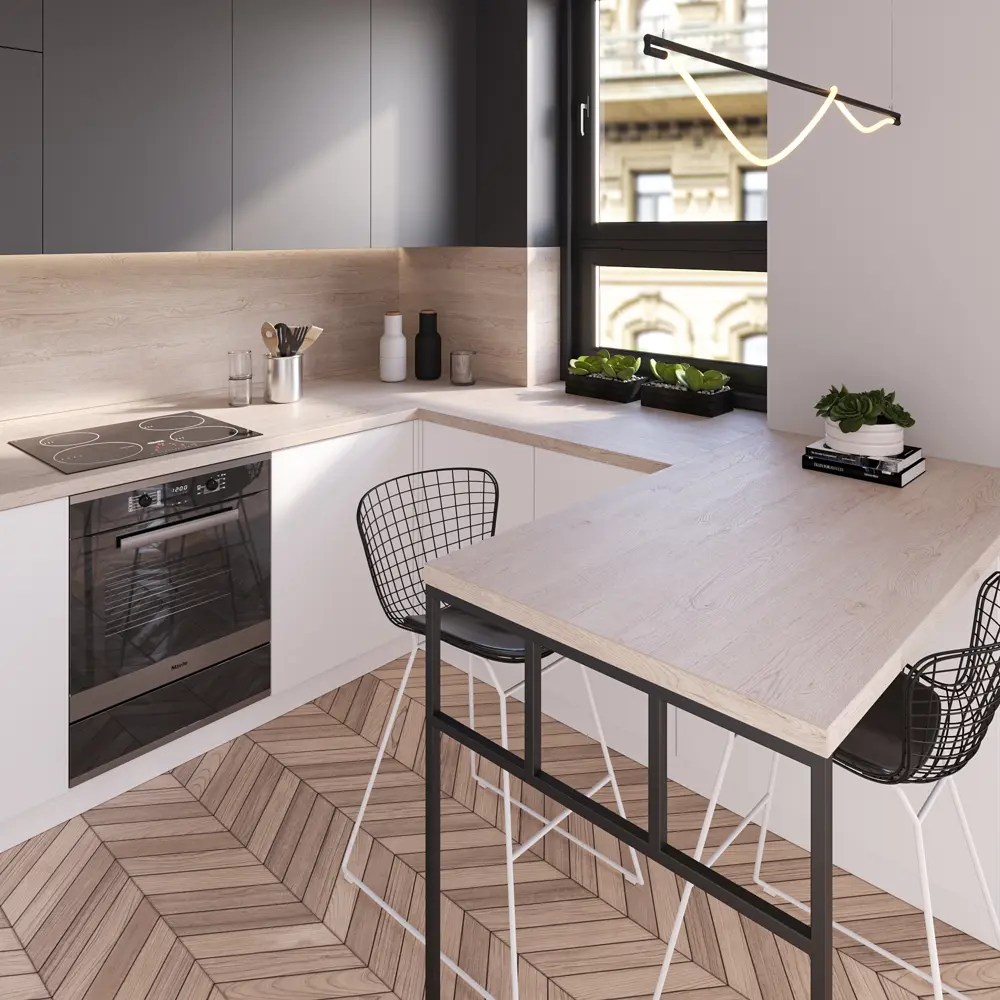 Столешница KONSENSA Дуб Мадуро 60x240x3.8 см ДСП цвет коричневый ДСП Прямой угол STLM-2194891 - Вид №5