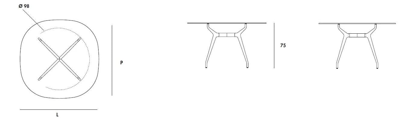 Керамический обеденный стол Sovet Italia Arkos ARCH-00111857 - Вид №5