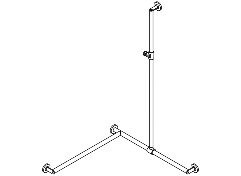 900.35.303XA Поручень для душа с выдвижным держателем для душа HEWI Greifen  - Вид №2