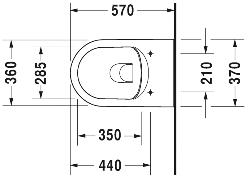 2529092600 Подвесной унитаз настенный Белый Duravit ME BY STARCK Германия - Вид №2