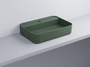 SHCOLARF-MU Раковина прямоугольная одно отверстие под смеситель cielo Shui Comfort