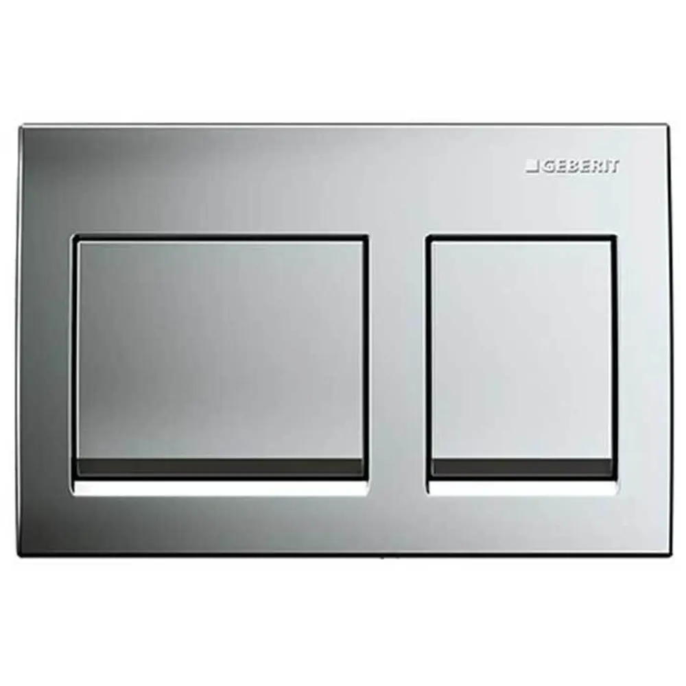 Панель смыва Geberit Alpha35 с двумя кнопками в сером хроме 88534149 STLM-1394238 - Вид №1