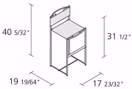 Alias Высокий садовый табурет из полиэстера со спинкой Green sun-id-1398563 - Вид №2