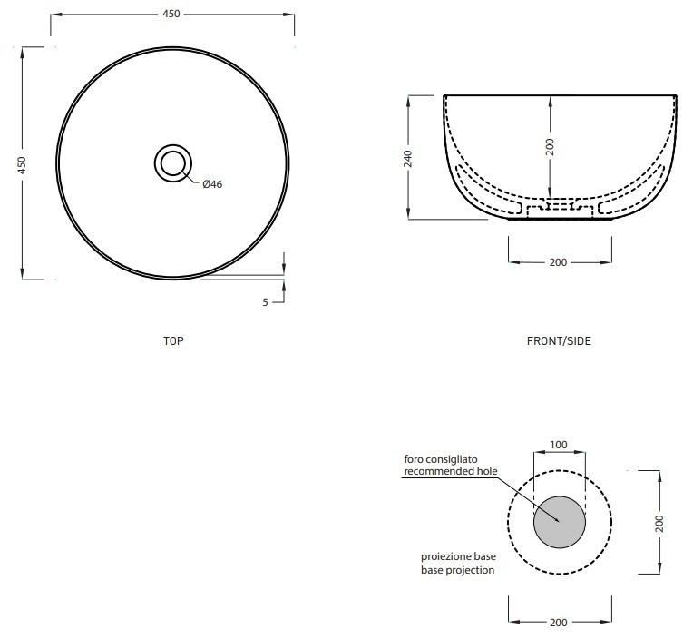 Напольная раковина стоящая овальная Ceramica Cielo Le Bacinelle sun-id-1380315 - Вид №2