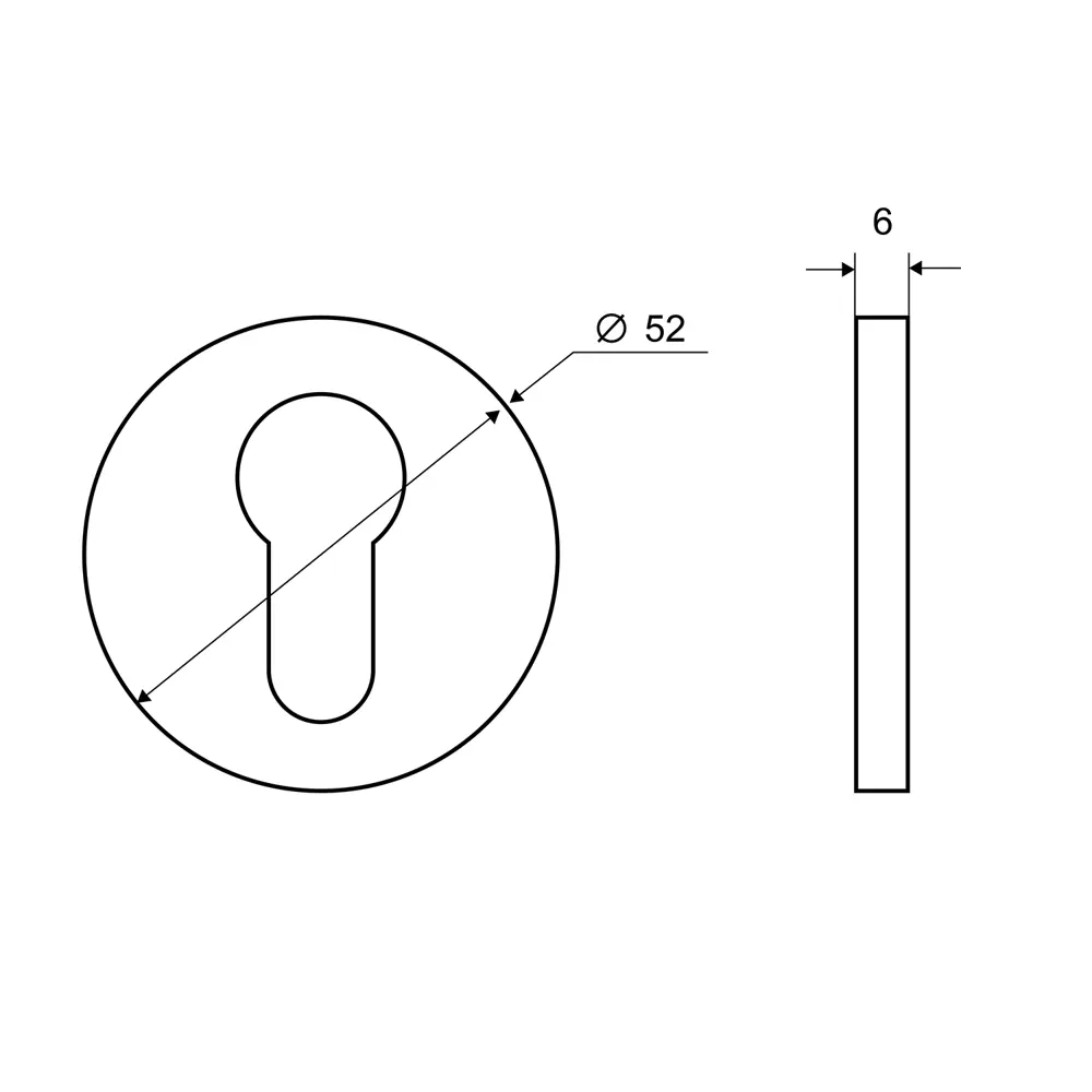 Накладка на замочную скважину Palladium Z 110 ET WP ø54 мм цвет белый 2 шт STLM-2162763 - Вид №3