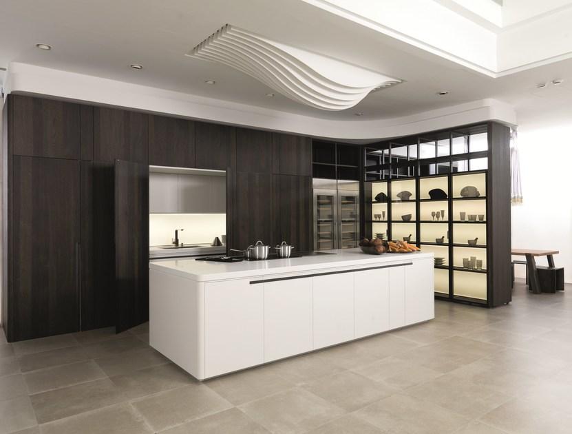 GAMADECOR Модульная кухня из дуба с островом sun-id-1428340 - Вид №3