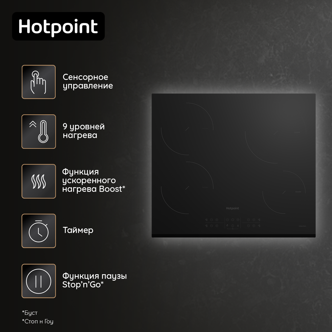 9006770 Индукционная варочная поверхность Hotpoint HB 1560S BF STDN-0124222 - Вид №5
