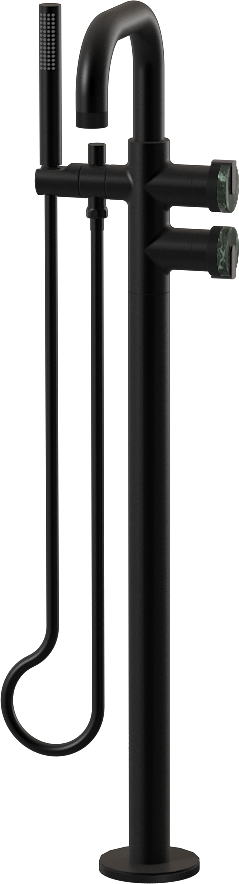 E-11557-R2MG-L1BK-MBK Смеситель напольный отдельностоящий (внешняя часть) GRAFF MOD+