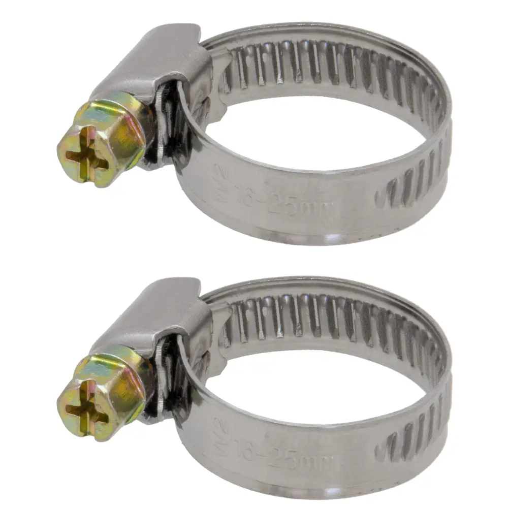 Хомут червячный MasterProf 030030, ø16-25 мм, нержавеющая сталь, 2 шт STLM-2042642