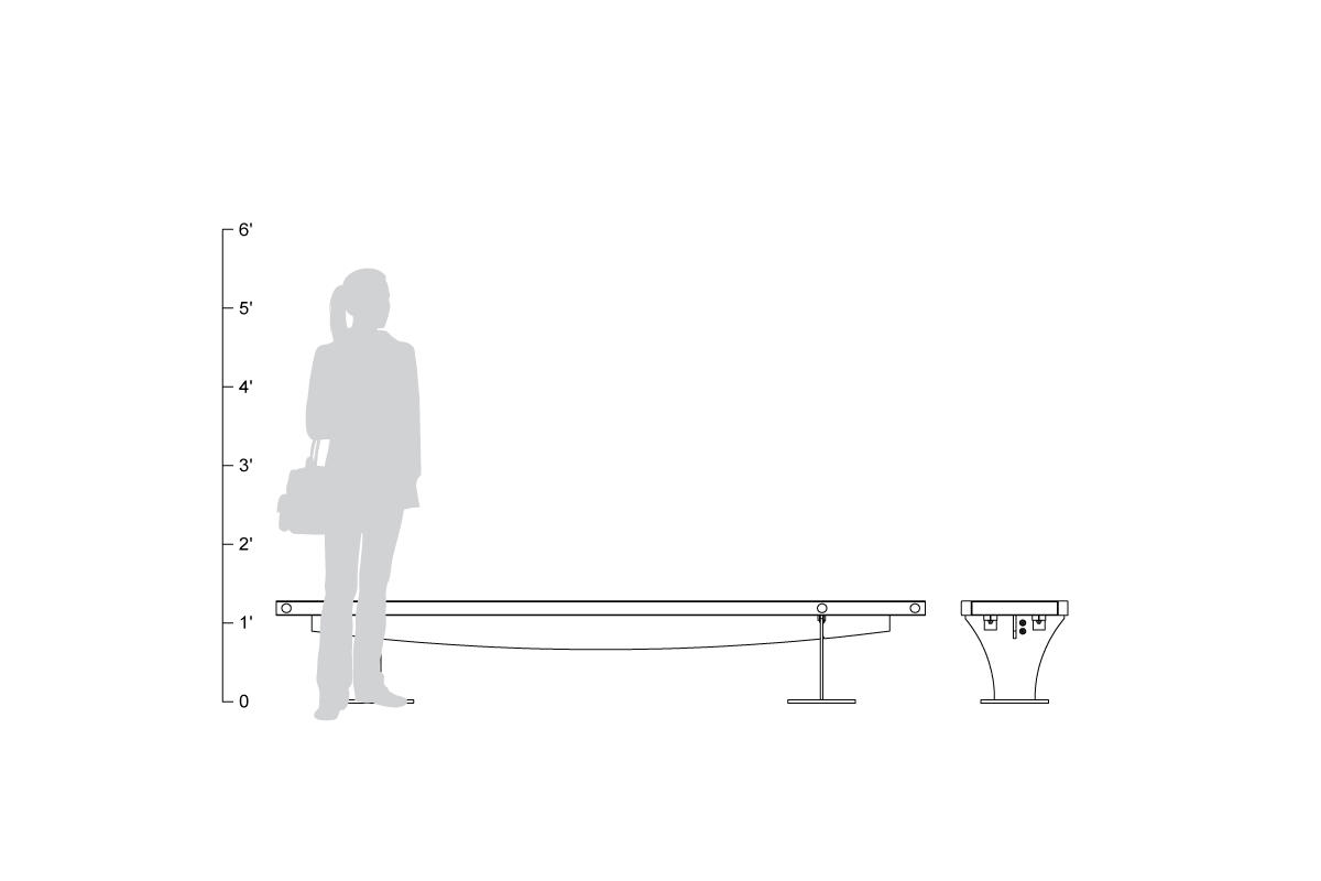 FSRT56 Скамья Pacifica  Forms-surfaces  - Вид №8