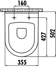 TP325-11SI00E-0000 Унитаз подвесной ЧЕРНЫЙ Creavit  - Вид №4