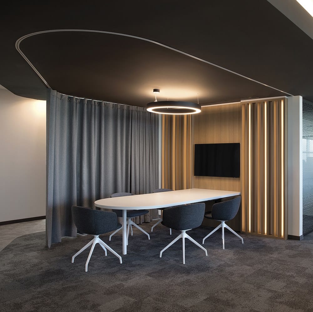 Акустическая ткань сплошной цвет букле ткань Caimi Brevetti SNOWCURTAINS ARCH-00060405 - Вид №1