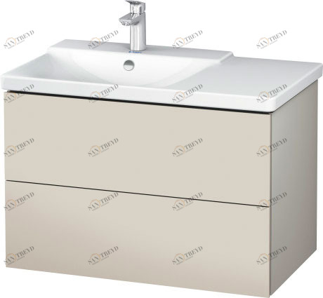 LC624809191 Тумбочка подвесная L-Cube #LC6248 820 x 481 мм Серо-коричневый декор Duravit