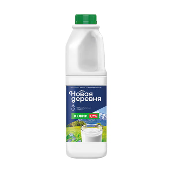 Кефир 3,2% Новая Деревня 930 г БЗМЖ Santreyd 20847 - Вид №1