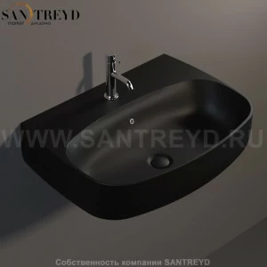 534131 Подвесная раковина настенная овальная Kerasan Nolita черная