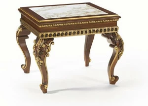 SCAPPINI & C Квадратный деревянный журнальный столик с мраморной столешницей calacatta 35th anniversary 2611-m