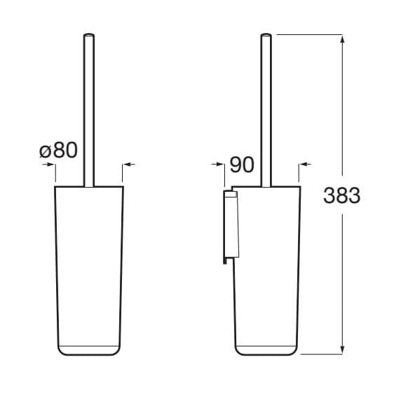 Металлическая настенная туалетная щетка Roca Sonata ARCH-00139512 - Вид №3