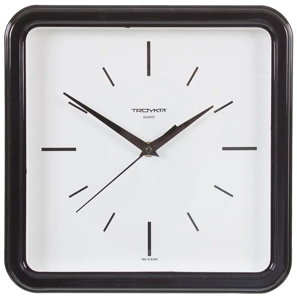 Часы настенные квадратные цвет черный диаметр 25 см TROYKATIME STLM-2048456