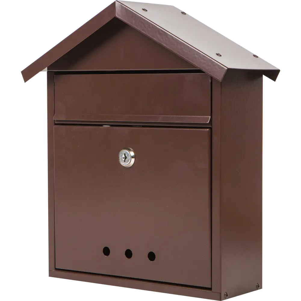 Почтовый ящик «Домик», сталь, цвет коричневый Santreyd STLM-2170827