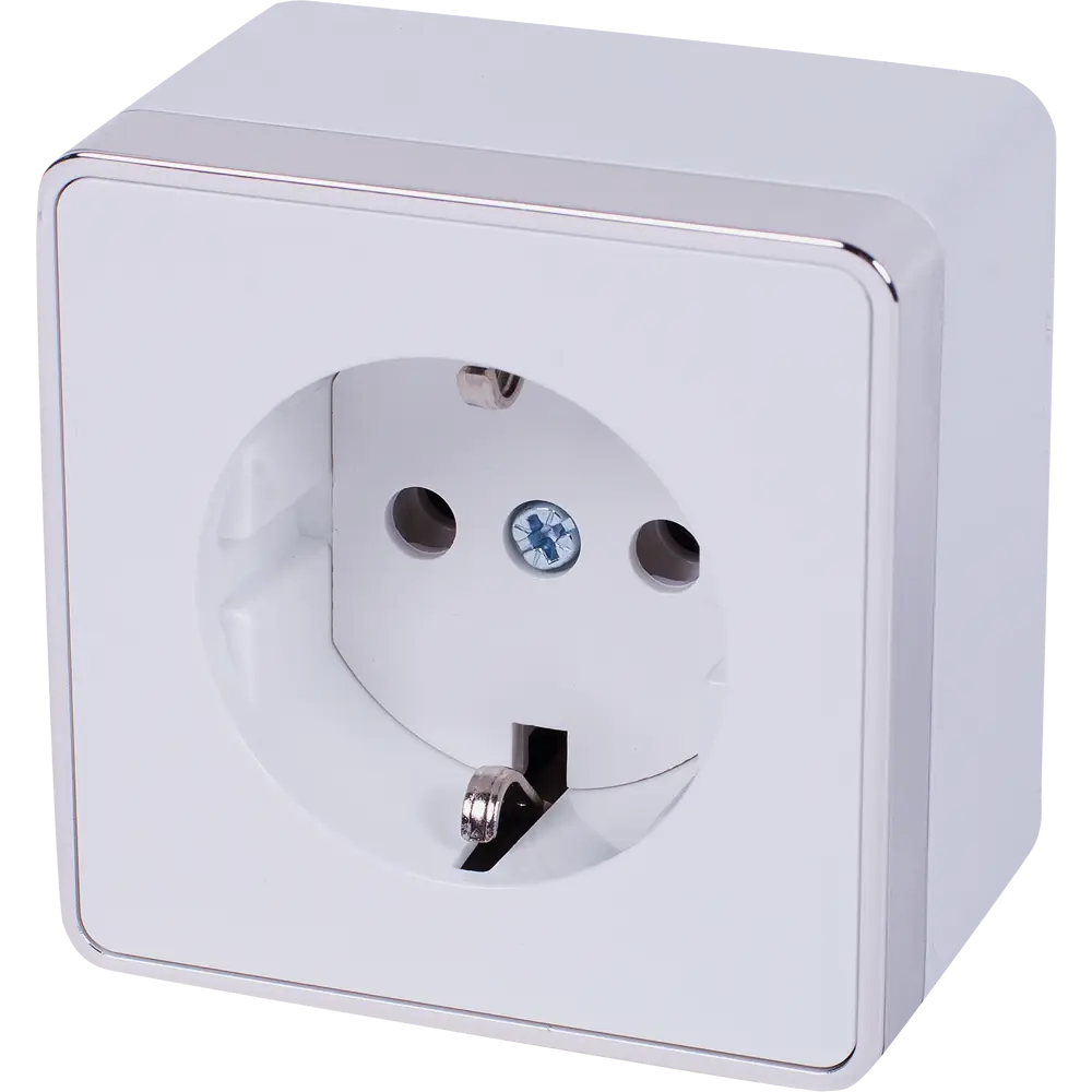 Розетка накладная WERKEL Gallant с заземлением и металлическим ободком 82036806 STLM-1110088 - Вид №1