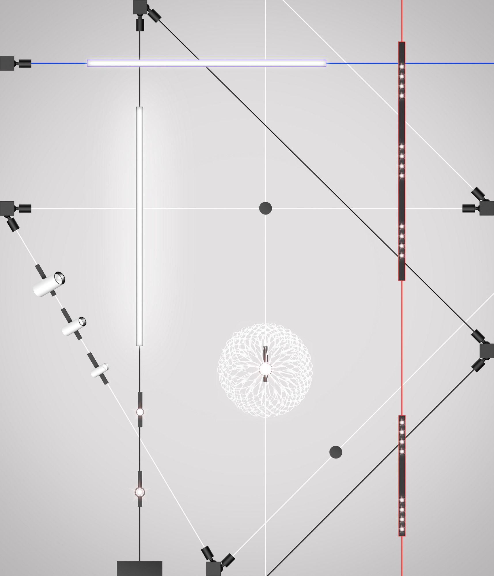 Металлическое освещение трека Artemide канатная дорога ARCH-00127604 - Вид №4