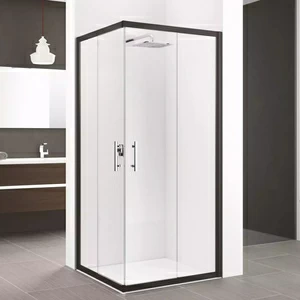 Душевой уголок 100x100 ZEPHYROS A Novellini ZEPHYROS с черным профилем